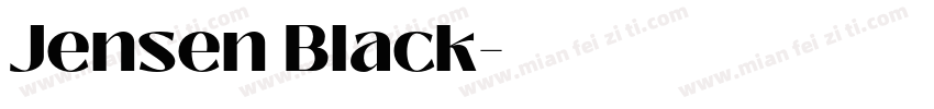 Jensen Black字体转换